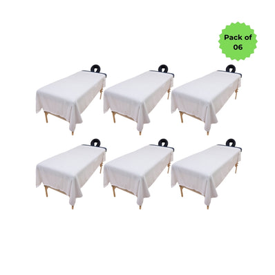 T200 Premium Cotton-Poly Massage Sheet 50"x90" WHITE Merit Collection 6/Pack