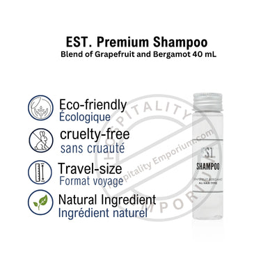 EST. Premium Shampoo Blend of Grapefruit and Bergamot 40 mL