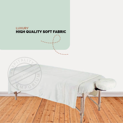 T200 Economy Cotton-Poly Percale Clinic/ Massage Sheet 50"x100" White 6/Pack