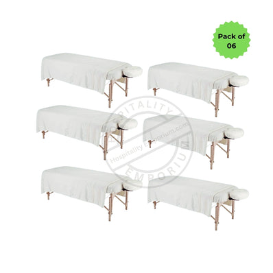 T200 Economy Cotton-Poly Percale Clinic/ Massage Sheet 50"x100" White 6/Pack