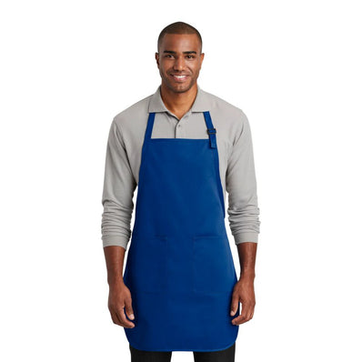 PREM. Bib Apron SHORT Length No Pocket with Adjustable neck strap Twill Fabric 7.25oz 65/35 P/C size 27in W X 24in L Multi-Color 