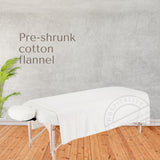 Flannel 100%Cotton Fitted Sheet 48"x88" color WHITE Merit Collection 6/Pack