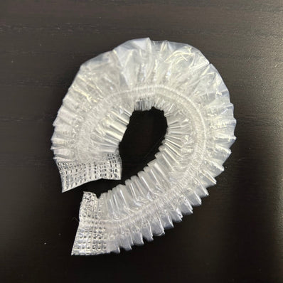 Shower Hair Cap clear Guest Bathroom Amenity individually wrapped White Plastic Bags bulk Economy Pack (Count 200's/Pack)