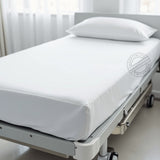 TC-180 FITTED SHEETS Economy "New Era" Import Fabric White TWIN sizes Hospitality Beds  Thomaston Mills