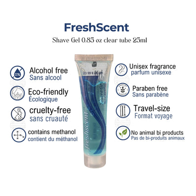 Freshscent™ Shave Gel 0.85 oz clear tube 25ml (Count 720's/Pack)