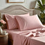 TC-180 FITTED SHEETS percale fabric color Rose size KING Beds Hospitality Thomaston Mills