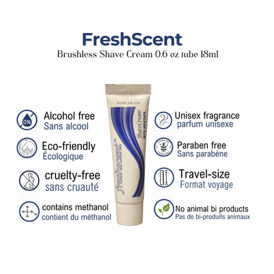 Freshscent™ Brushless Shave Cream 0.6 oz tube 18ml (Count 720's/Pack)