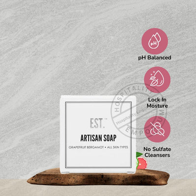 EST. Premium Artisan Soap, Square Blend of Grapefruit and Bergamot 1oz
