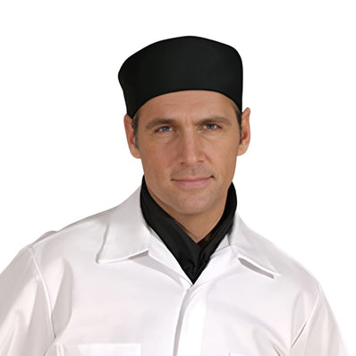 STD. Pillbox Cap Velcro Closure 1 Size fits all Lightweight 5oz. Poplin 65/35 Poly Cotton Color Black 