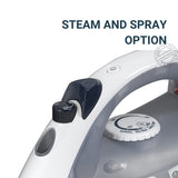 Proctor Silex Lightweight Steam/Spray Iron, 15 min Auto Shut Off, Gray/White