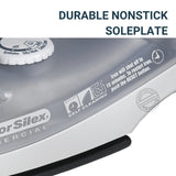 Proctor Silex Lightweight Steam/Spray Iron, 15 min Auto Shut Off, Gray/White