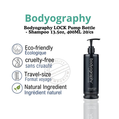 Bodyography LOCK Pump Bottle - Shampoo 13.5oz, 400ML