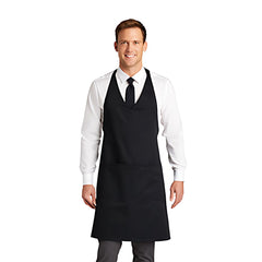 PREM. Apron V-NECK 2 pockets Twill Fabric 7.25oz 65/35 P/C size 29in W X 31in L Color Black