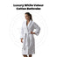 Luxury Velour (100%C Pre-Shrunk) Double Loop Cotton 500GSM Shawl Collar Bathrobe Unisex White size: 4XL 2/Pack