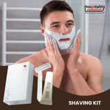 Shaving Kit Razor Twin Blades White + Shave Cream 10g multi-Use Bathroom Amenity Premium individual Box packing (Count 200's/Pack)