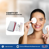 Vanity Kit (Bamboo Ear Buds + Cotton Pads + Nail File) Guest Bathroom Amenity Premium individual Box packing (Count 200's/Pack)