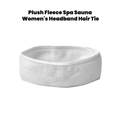 Plush Fleece Spa Sauna Women's Headband Hair Tie with extended velcro size Unisex 12/Pack