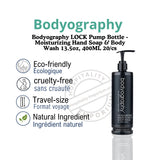 Bodyography LOCK Pump Bottle - Moisturizing Hand Soap & Body Wash 13.5oz, 400ML