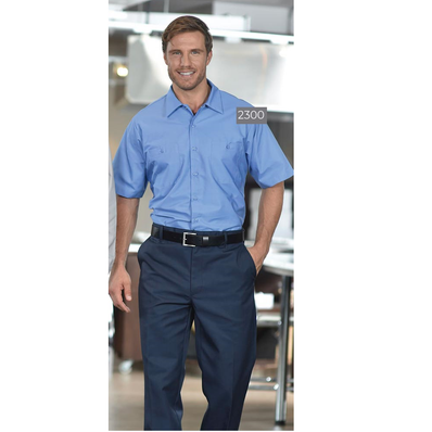 Work Shirts Poly/Cotton Short Sleeves 2 Pockets MULTICOLOR  Available sizes XS-XL  (Sold as 6's/ Pack)