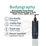 Bodyography Pump Bottle - Moisturizing Hand Soap & Body Wash 13.5oz, 400ML