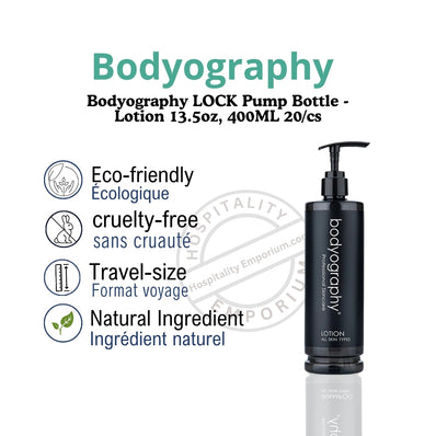 Bodyography LOCK Pump Bottle - Lotion 13.5oz, 400ML