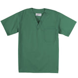 PREM. Scrub TOP SHIRT V-Neck Short Sleeve 1 Chest Pocket Twill Fabric 4.5oz Poplin 65/35 P/C Multi-Color sizes XS-XL 