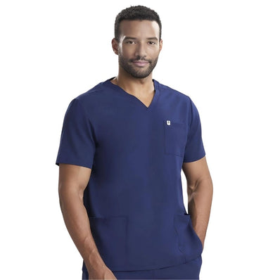 PREM. Scrub TOP SHIRT V-Neck Short Sleeve 3 Pockets Twill Fabric 4.5oz Poplin 65/35 P/C Multi-Color sizes 2XS-XL