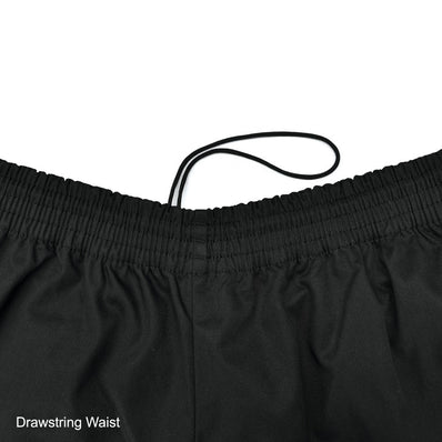 PREM. Chef Pant CARGO Style Elastic Waist Band with Drawstring & 6 Pockets P/C Twill Fabric Color Black sizes XS-XL