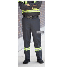 Work Pants Poly/Cotton with 2" Relfective Tape, Button Closures Multi-Color Available sizes XS-XL (Sold as 4's/ Pack)