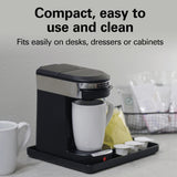 Hamilton Beach  Coffee Maker Deluxe 1 Cup Copmmercial Pod Auto Shut Off, Black/Stainless Steel (also available in 230V)