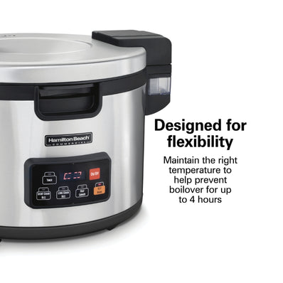 Hamilton Beach Commercial 240V/2500W 90 Cup Rice / Oatmeal Cooker / Warmer (requires special electrical outlet)