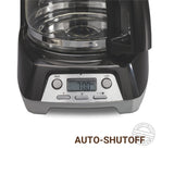 Proctor Silex Coffee Maker 12 Cup Programmable w/ ASO, Black