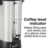 Proctor Silex Commercial, Alum. Urn, 100 cup, one hand dispensing, coffee level indicator