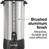 Proctor Silex Commercial, Alum. Urn, 100 cup, one hand dispensing, coffee level indicator