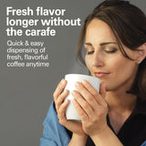 Hamilton Beach Coffee Maker 12 Cup Dispensing , w/ Programmable ASO, Black/Silver