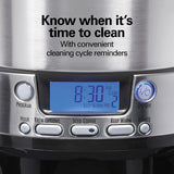 Hamilton Beach Coffee Maker 12 Cup Dispensing , w/ Programmable ASO, Black/Silver