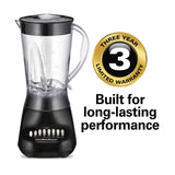 Hamilton Beach 10 Spd. Smoothie Blender, w/56 Oz. Capacity, Dishwasher Safe Jar, Black