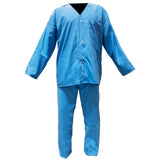 Patient's Pajama Bottom PANT with Elastic Fabric P/C Color Blue