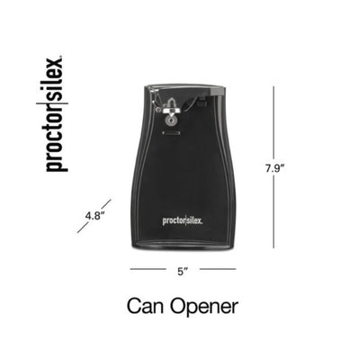 Proctor Silex Can Opener Power OpenerTM w/Knife Sharpener, ASO, Black