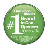 Hamilton Beach Can Opener Smooth Touch® , Easy-Touch Lever, Black/Chrome