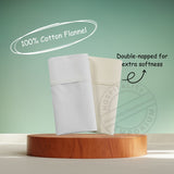 Flannel 100%Cotton Flat Sheet 50"x90" color WHITE Merit Collection 6/Pack
