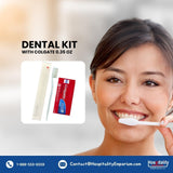 Dental Kit Toothbrush with Cap + Toothpaste COLGATE 0.15oz 1 use Guest Bathroom Amenity Premium individual Box packing (Count 200's/Pack)