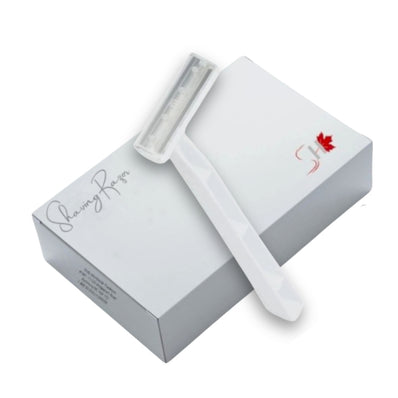 Shaving Razor with Cap White Guest Bathroom Amenity Premium individual Box packing (Count 200's/Pack)