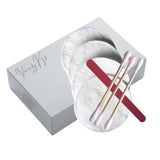 Vanity Kit (Bamboo Ear Buds + Cotton Pads + Nail File) Guest Bathroom Amenity Premium individual Box packing (Count 200's/Pack)