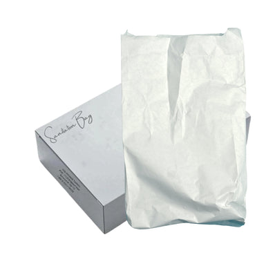 Sanitation Bag White Plastic for Hotel guest bathroom Amenity Premium Individual Box packing (Count 200's/Pack)