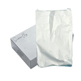 Sanitation Bag White Plastic for Hotel guest bathroom Amenity Premium Individual Box packing (Count 200's/Pack)