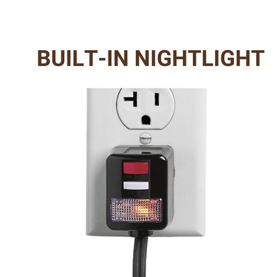 Hamilton Beach Wall Mount Hair Dryer, 1500 Watts, Auto Safety Shut Off, Toggle Switch, Nightlight on Plug, Black