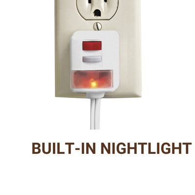 Hamilton Beach Wall Mount Hair Dryer, 1500 Watts, Auto Safety Shut Off, Toggle Switch, Nightlight on Plug , White