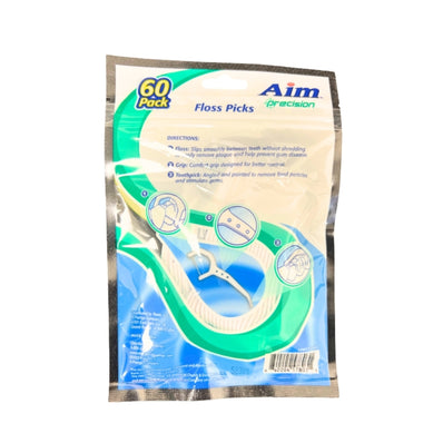 AIM PRECISION floss picks PICKS 60CT Pack of 18