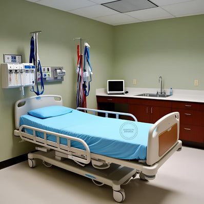 TC-180 FITTED SHEETS percale fabric color Blue size Single Bed Healthcare  Thomaston Mills